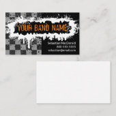 Aangepast Band Biz Card Punk Rock Musicus Visitekaartje (Voorkant / Achterkant)