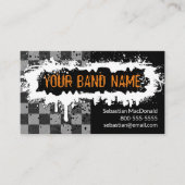 Aangepast Band Biz Card Punk Rock Musicus Visitekaartje (Voorkant)