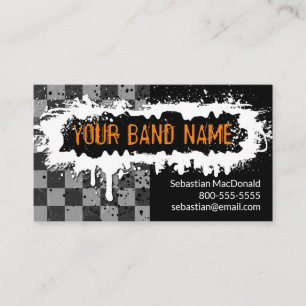 Aangepast Band Biz Card Punk Rock Musicus Visitekaartje