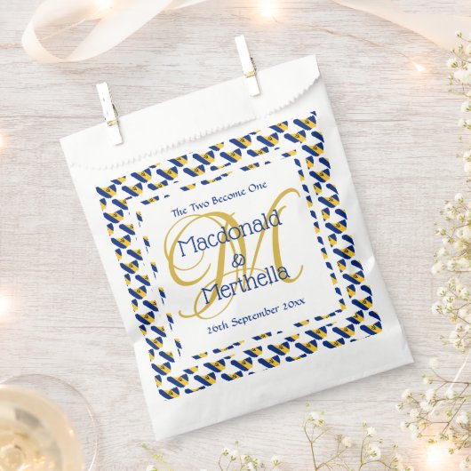 Aangepast BARBADOS | Monogram bruiloft Bedankzakje (Geknipt)