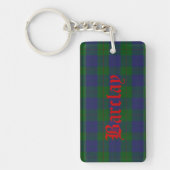 Aangepast Barclay Tartan Pset Sleutelhanger (Voorkant)