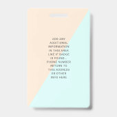 Aangepast Barcode Logo werknemer Naam Foto ziekenh Badge (Achterkant)