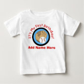 Aangepast Baseball 1st Birthday Tshirt (Voorkant)