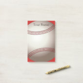 aangepast baseball-artikel dat het aanwijst als pe post-it® notes (Op bureau)