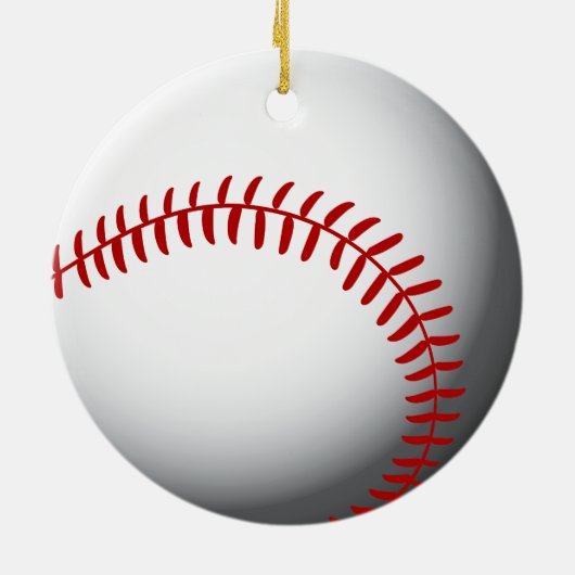 Aangepast Baseball Keramisch Ornament (Achterkant)