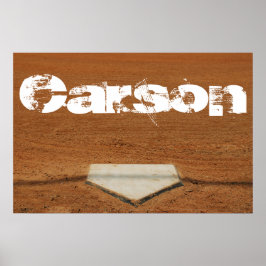 Aangepast Baseball- of Softball-Poster - Home Bord Poster