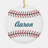 Aangepast Baseball-Ornament Keramisch Ornament (Voorkant)