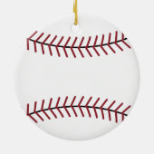 Aangepast Baseball-Ornament Keramisch Ornament (Achterkant)
