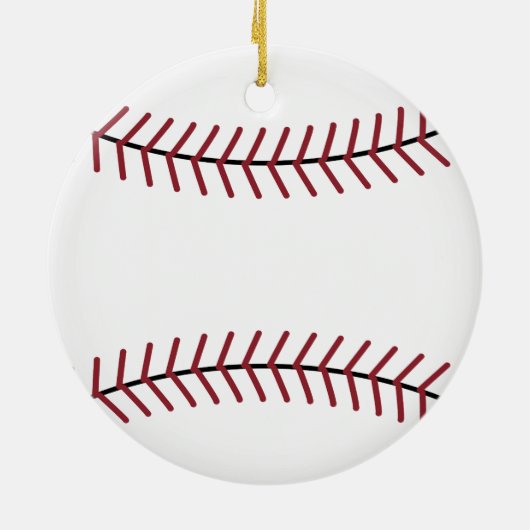 Aangepast Baseball-Ornament Keramisch Ornament (Achterkant)