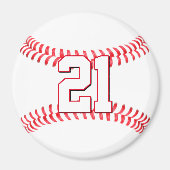Aangepast Baseball Player Number/Letters Sportteam Magneet (Voorkant)