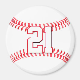 Aangepast Baseball Player Number/Letters Sportteam Magneet