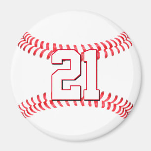 Aangepast Baseball Player Number/Letters Sportteam Magneet