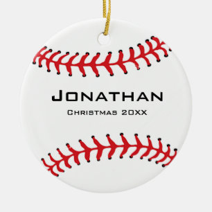 Aangepast Baseball Softball-Ornament Keramisch Ornament
