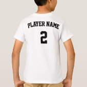 Aangepast Baseball Team Name, Player & Jersey Numb T-shirt (Achterkant)