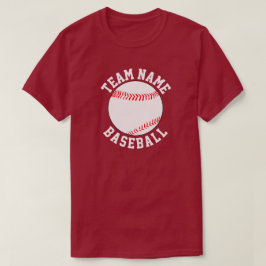 Aangepast Baseball Team Name, Player & Jersey Numb T-shirt