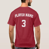 Aangepast Baseball Team Name, Player & Jersey Numb T-shirt (Achterkant)