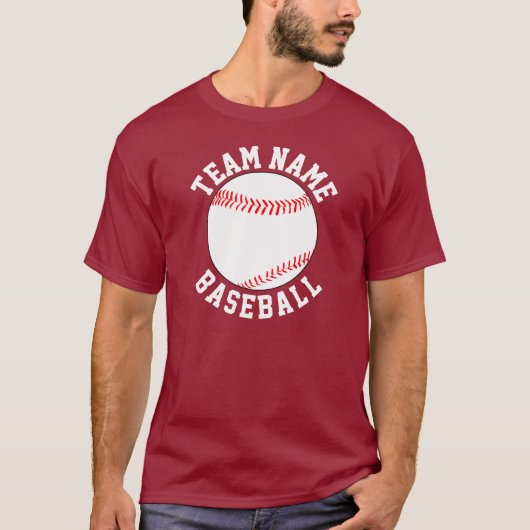 Aangepast Baseball Team Name, Player & Jersey Numb T-shirt (Voorkant)