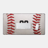 Aangepast Baseballspelerontwerp met Rugnummer Bureaumat (Keyboard & Muis)
