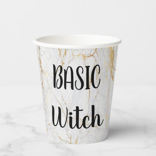 Aangepast BASIC WITCH Broom Funny Cool Aesthetic C Papieren Bekers (Voorkant)