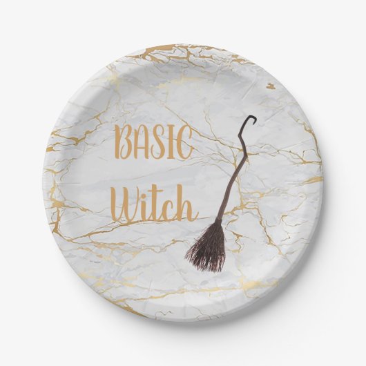 Aangepast BASIC WITCH Broom Funny Cool Aesthetic C Papieren Bordje (Voorkant)