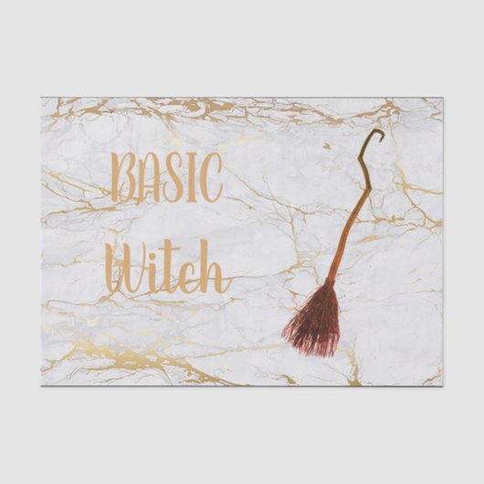 Aangepast BASIC WITCH Broom Funny Cool Aesthetic C Tissuepapier (Voorkant)