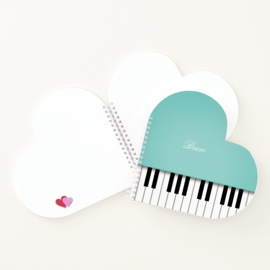 Aangepast basistoetsenbord voor muziek van Aqua Gr Notitieboek (Binnen)