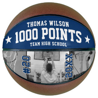 Aangepast basketbal aandenken – 1000 punten mijlpa