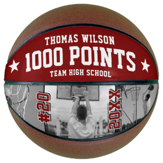 Aangepast basketbal aandenken – 1000 punten mijlpa