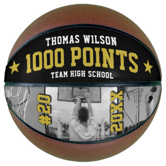 Aangepast basketbal aandenken – 1000 punten mijlpa