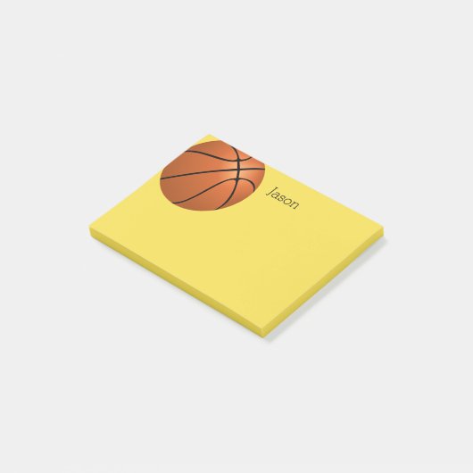 aangepast basketbalartikel dat hij opmerkt om je t post-it® notes (Schuin)