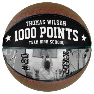 Aangepast basketbalgeschenk – 1000 punten mijlpaal basketbal