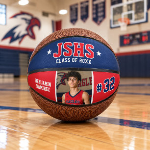 Aangepast basketbalgeschenk voor senioren met foto basketbal
