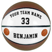 Aangepast Basketball met Kinder naamnummer Basketbal (Voorkant)