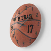 Aangepast Basketball Name Number  Grote Klok (Hoek)