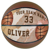 Aangepast Basketball Player Name Team Basketbal (Voorkant)