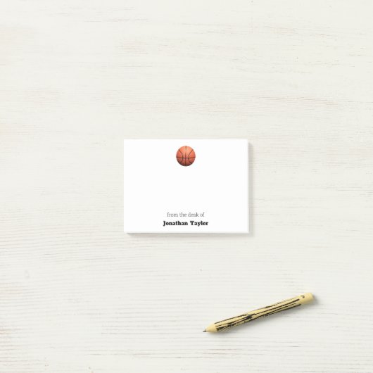 Aangepast Basketball Post-it® Notes (Op bureau)