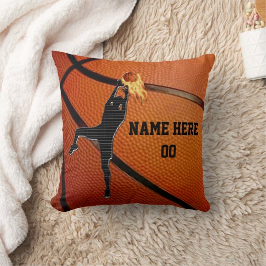 Aangepast Basketball-Sierkussen met UW TEKST Kussen (Deken)