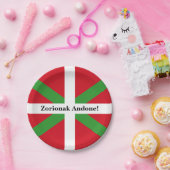 Aangepast, Baskische nationale vlag, ikurriña: Papieren Bordje (Feest)