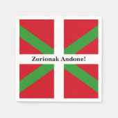 Aangepast, Baskische nationale vlag, ikurriña: Servet (Voorkant)