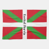 Aangepast, Baskische nationale vlag, ikurriña: Theedoek (Horizontaal)