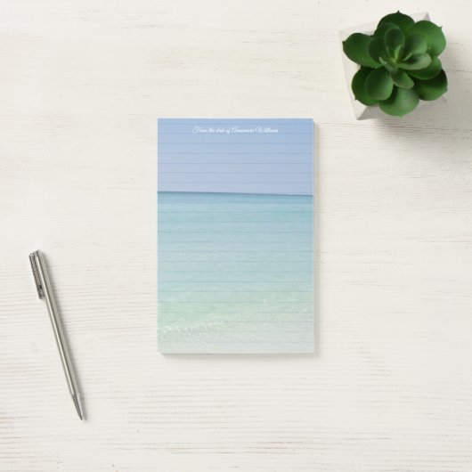 Aangepast  Beach gelijnd Post-it® Notes (Kantoor)