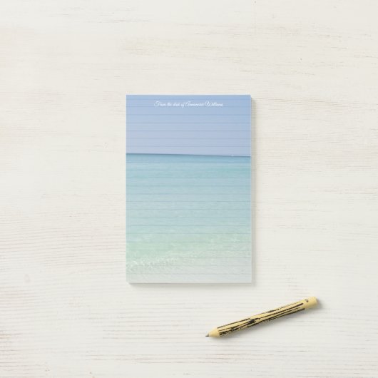 Aangepast  Beach gelijnd Post-it® Notes (Op bureau)
