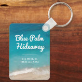 Aangepast Beach Rental Retro Mod Sleutelhanger (Achterkant)