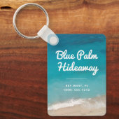 Aangepast Beach Rental Retro Mod Sleutelhanger (Voorkant)