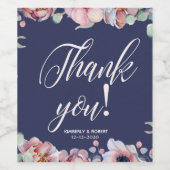 Aangepast BEDANK JE Bieden Wijn Etiket (Enkel label)