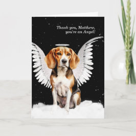 Aangepast bedankt Beagle Angel Dog