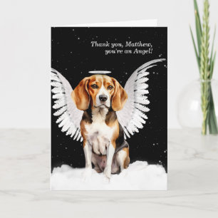 Aangepast bedankt Beagle Angel Dog