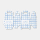 Aangepast bedankt Blauwe Waterverf Gingham voor Bo Bedankdoosjes (Uitgevouwen)