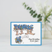 Aangepast bedankt briefkaart (Staand voorkant)