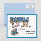 Aangepast bedankt briefkaart (Voorkant / Achterkant)